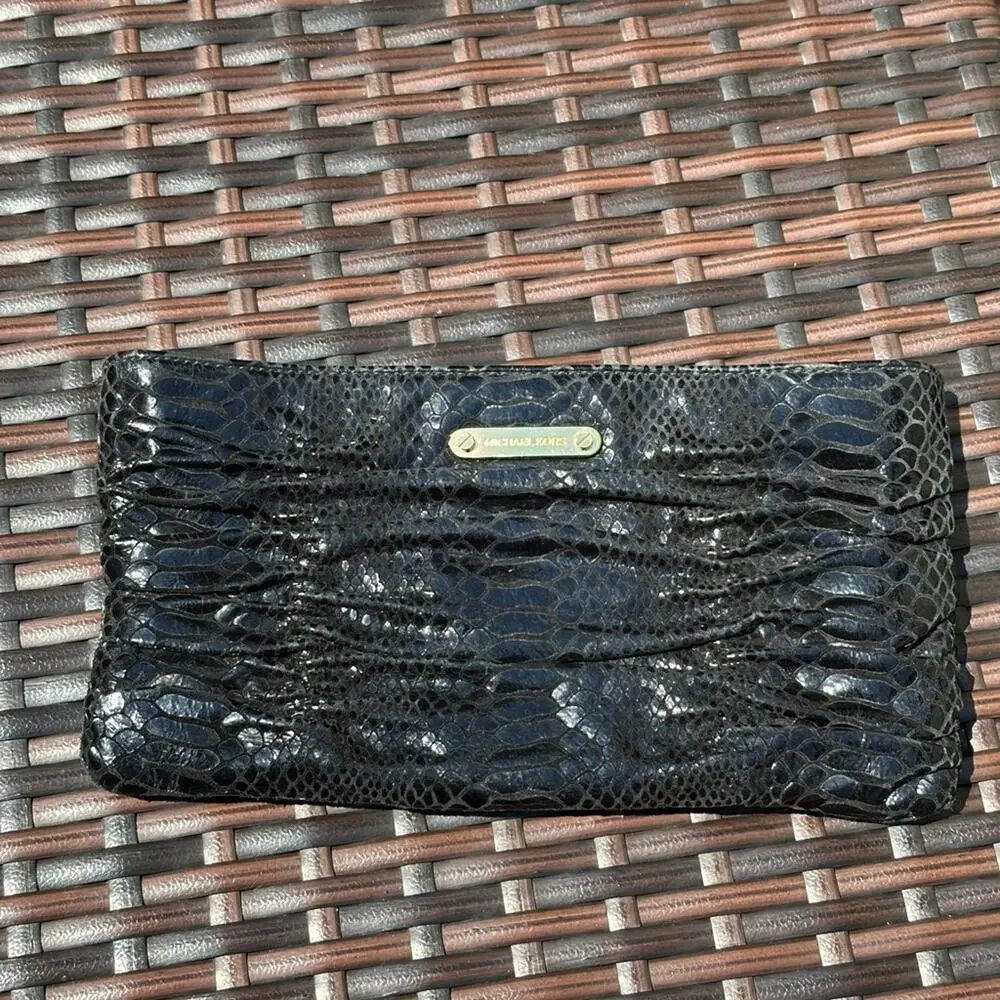 Michael Kors Crocodile Black Clutch - Picture 10 of 11
